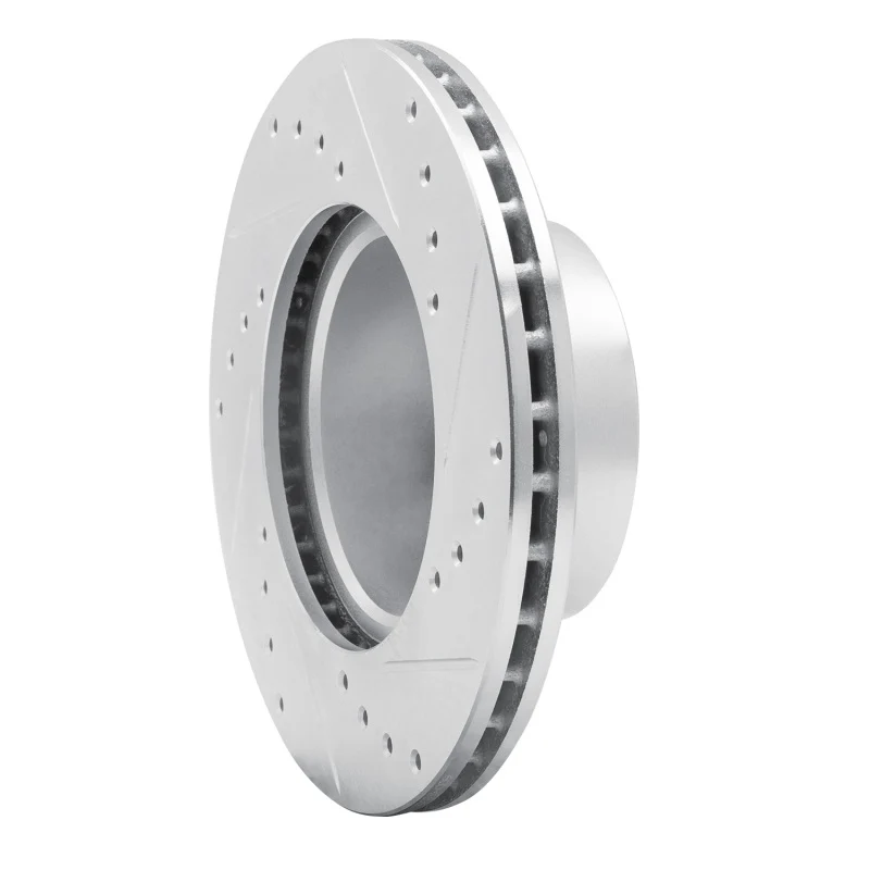R1 76-77 BMW 320I (USA/Canada) Front Left Drilled & Slotted Silver Brake Rotor - Image 3