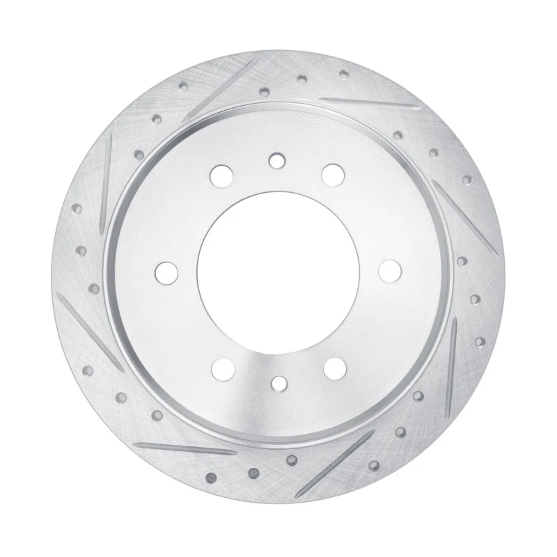 R1 76-80 Chevrolet Luv Front Left Drilled & Slotted Silver Brake Rotor