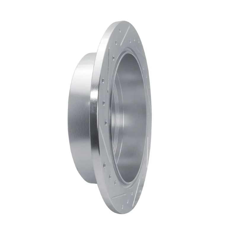R1 76-80 Chevrolet Luv Front Left Drilled & Slotted Silver Brake Rotor - Image 3