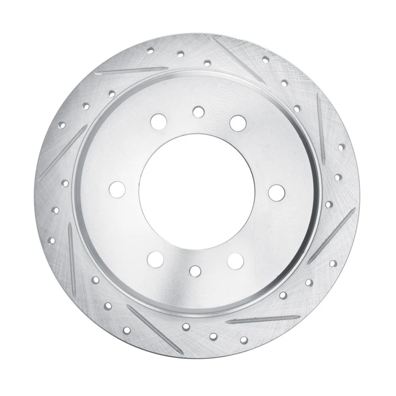 R1 76-80 Chevrolet Luv Front Right Drilled & Slotted Silver Brake Rotor