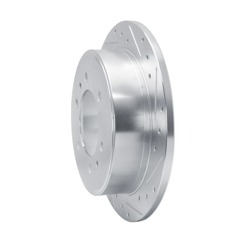 R1 76-80 Chevrolet Luv Front Right Drilled & Slotted Silver Brake Rotor - Image 2