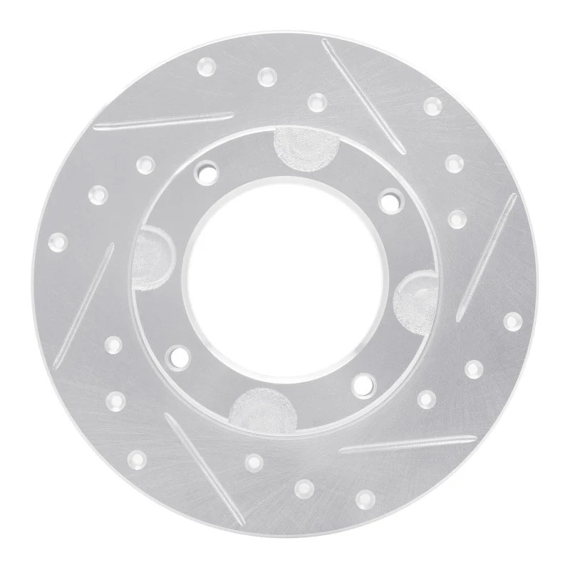 R1 76-81 Honda Accord Hatchback Front Right Drilled & Slotted Silver Brake Rotor