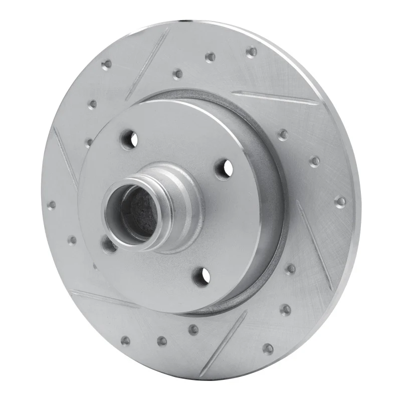 R1 76-84 Porsche 924 Front Left Drilled & Slotted Silver Brake Rotor - Image 3