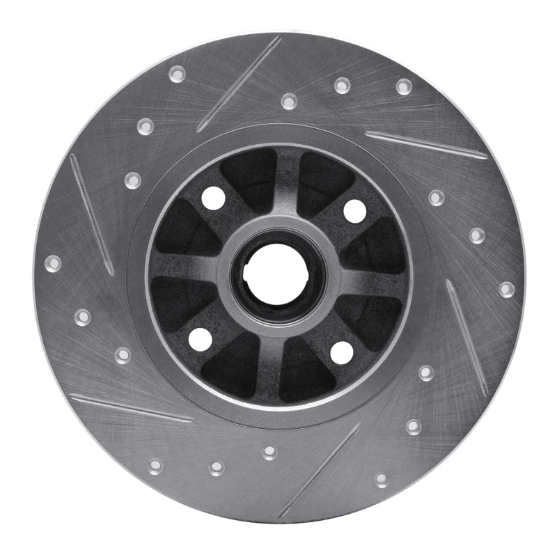 R1 76-84 Porsche 924 Front Right Drilled & Slotted Silver Brake Rotor - Image 5