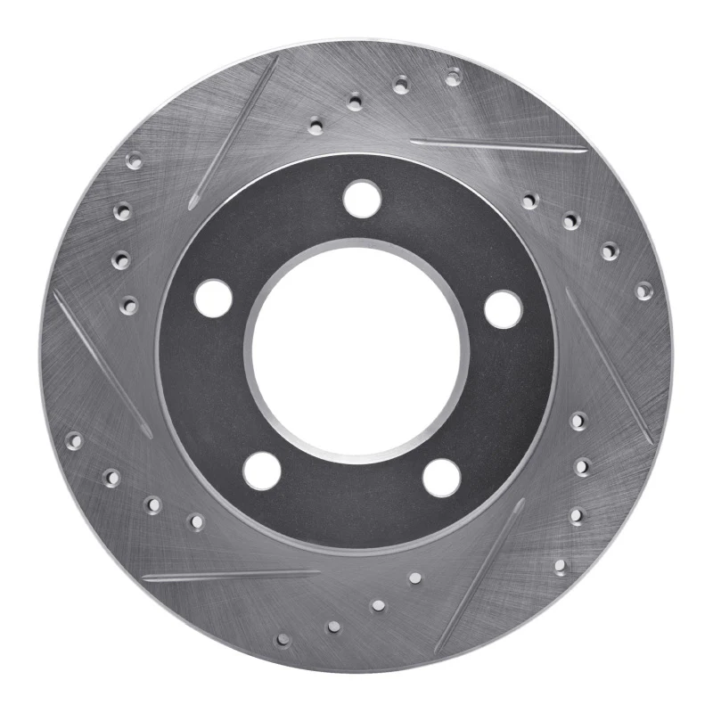 R1 76-86 Jeep Scrambler Front Left Drilled & Slotted Silver Brake Rotor