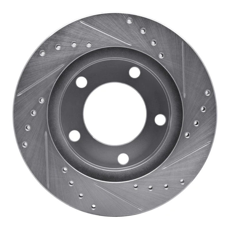 R1 76-86 Jeep Scrambler Front Left Drilled & Slotted Silver Brake Rotor - Image 4