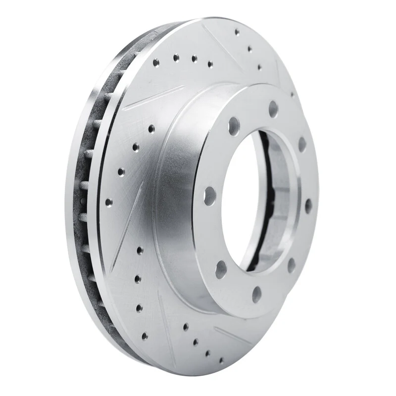 R1 77-00 Chevrolet V30 & V3500 Pickup Front Right Drilled & Slotted Silver Brake Rotor - Image 5