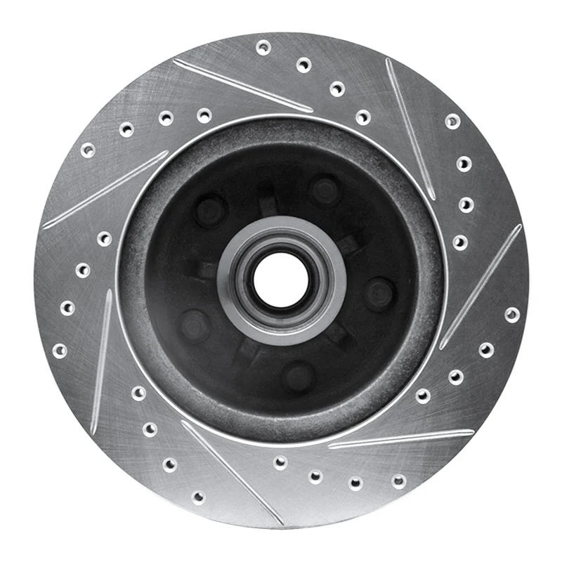 R1 77-78 Buick Riviera Front Left Drilled & Slotted Silver Brake Rotor - Image 2