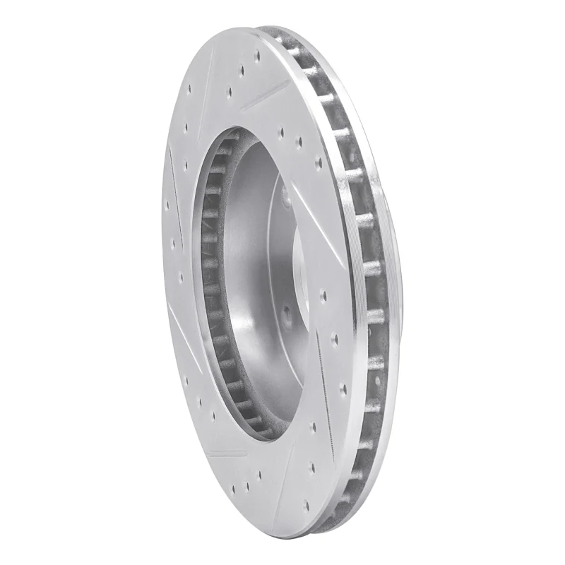 R1 77-80 Buick LeSabre Rear Right Drilled & Slotted Silver Brake Rotor - Image 2