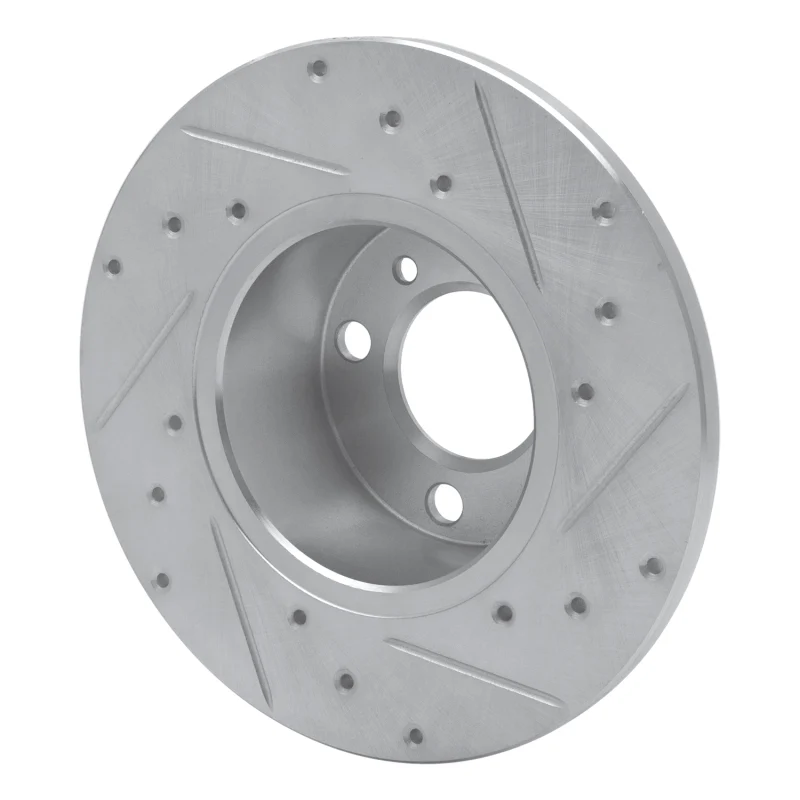 R1 77-83 BMW 320I (USA/Canada) Front Left Drilled & Slotted Silver Brake Rotor - Image 5