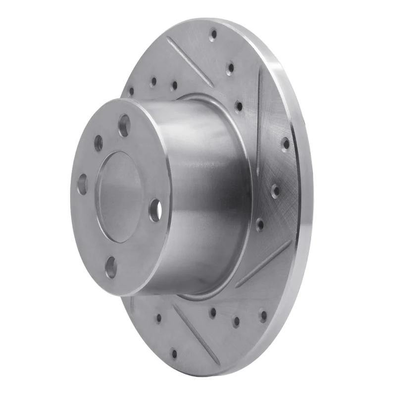 R1 77-83 BMW 320I (USA/Canada) Front Right Drilled & Slotted Silver Brake Rotor - Image 2