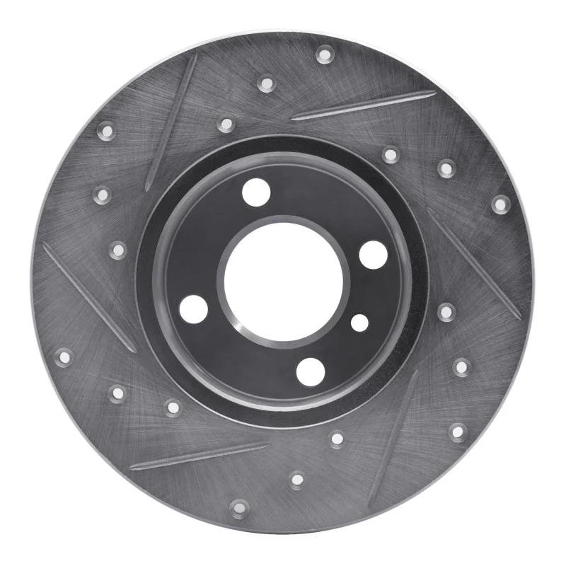 R1 77-83 BMW 320I (USA/Canada) Front Right Drilled & Slotted Silver Brake Rotor - Image 5