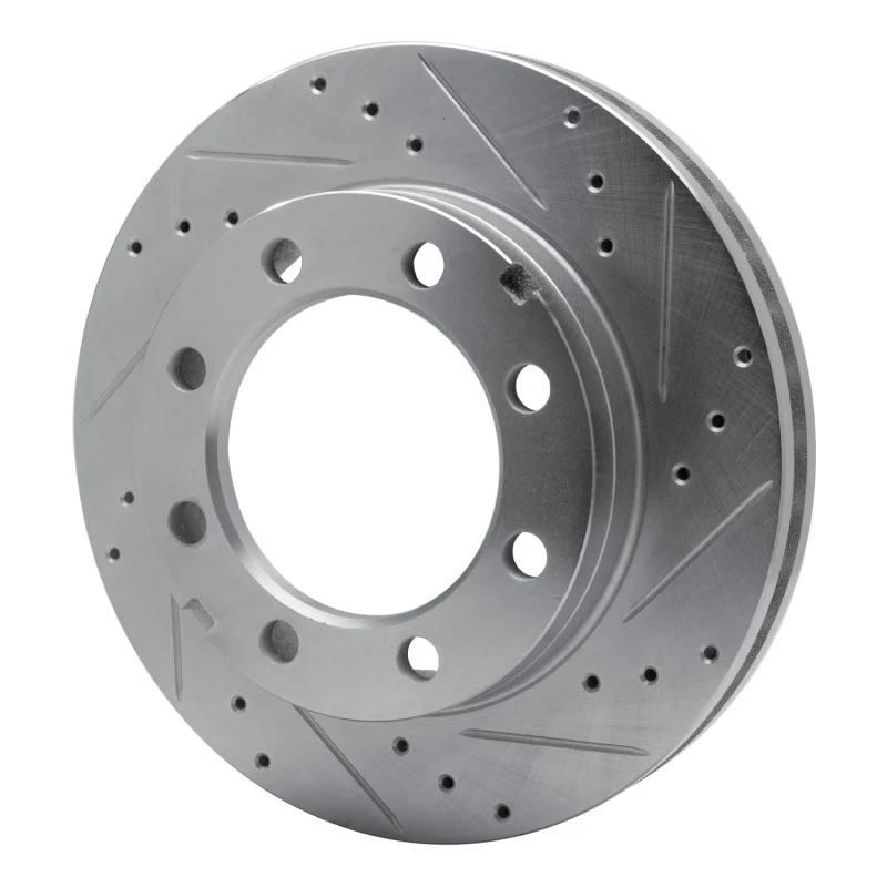 R1 77-93 Chevrolet V30 & V3500 Pickup Front Right Drilled & Slotted Silver Brake Rotor - Image 5