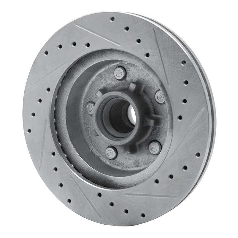 R1 77-95 Buick Riviera Front Left Drilled & Slotted Silver Brake Rotor - Image 5