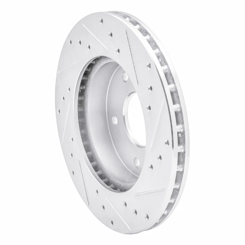 R1 78-81 Pontiac Firebird Rear Left Drilled & Slotted Silver Brake Rotor - Image 3
