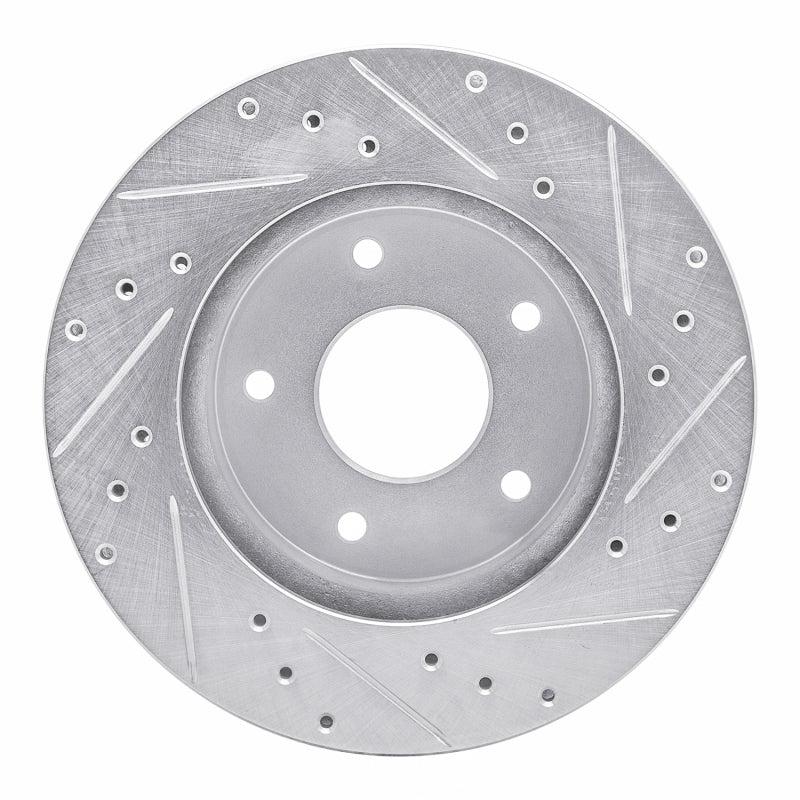 R1 78-81 Pontiac Firebird Rear Left Drilled & Slotted Silver Brake Rotor - Image 4
