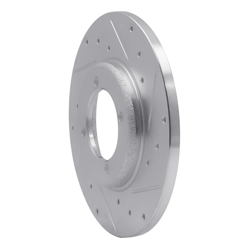 R1 78-83 Dodge CHALLENGER Front Right Drilled & Slotted Silver Brake Rotor - Image 3