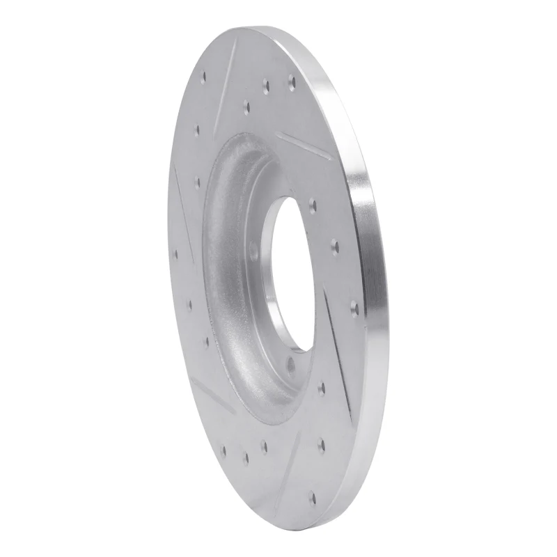 R1 78-83 Dodge CHALLENGER Front Right Drilled & Slotted Silver Brake Rotor - Image 4