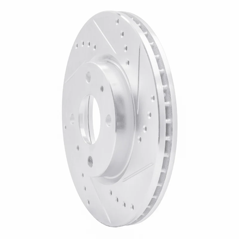R1 78-83 Dodge CHALLENGER Rear Right Drilled & Slotted Silver Brake Rotor - Image 4