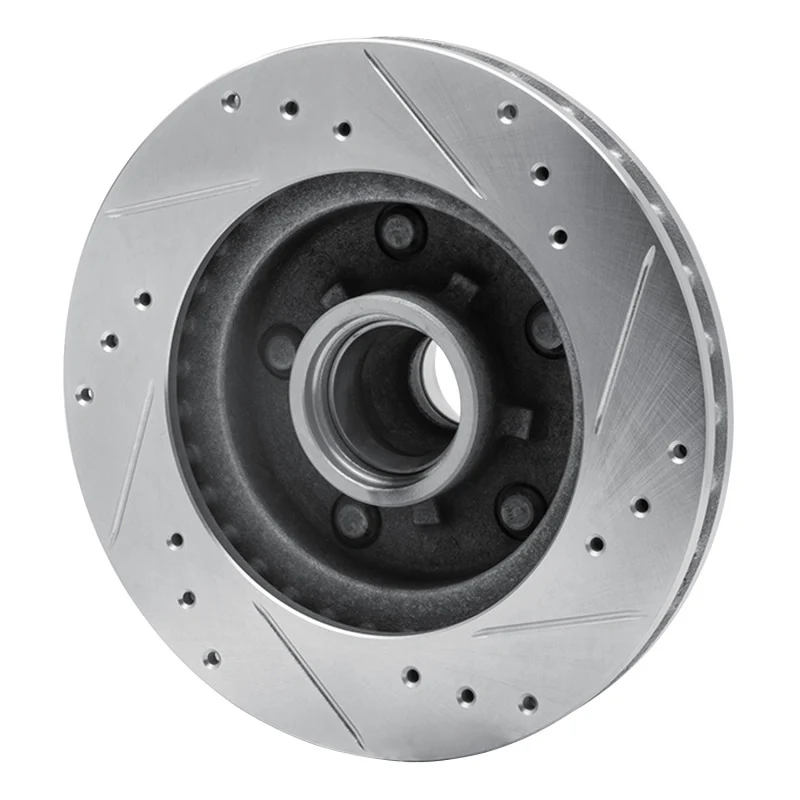 R1 79-81 Buick Century Front Left Drilled & Slotted Silver Brake Rotor - Image 5