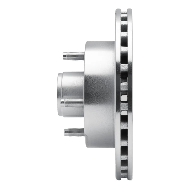 R1 79-81 Ford Mustang Front Left Drilled & Slotted Silver Brake Rotor - Image 4