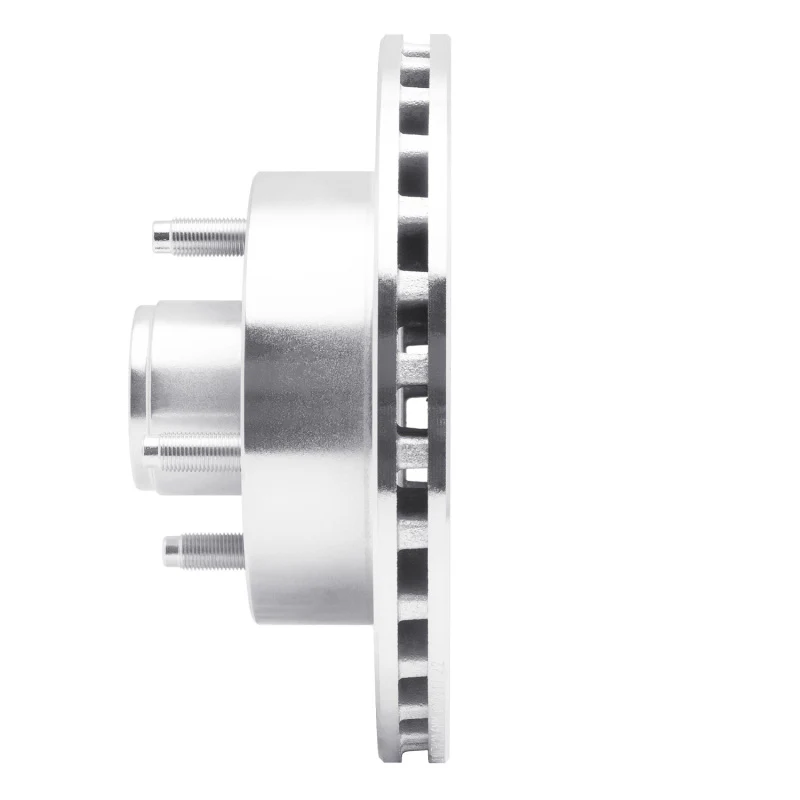 R1 79-81 Ford Mustang Front Right Drilled & Slotted Silver Brake Rotor - Image 5