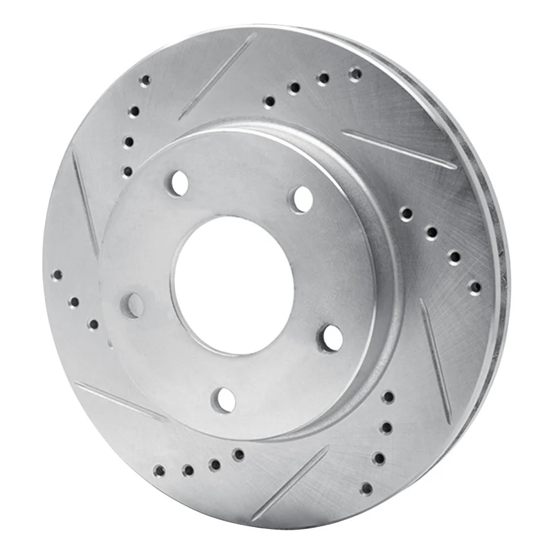 R1 79-98 Buick Riviera Rear/Front Left Drilled & Slotted Silver Brake Rotor - Image 5