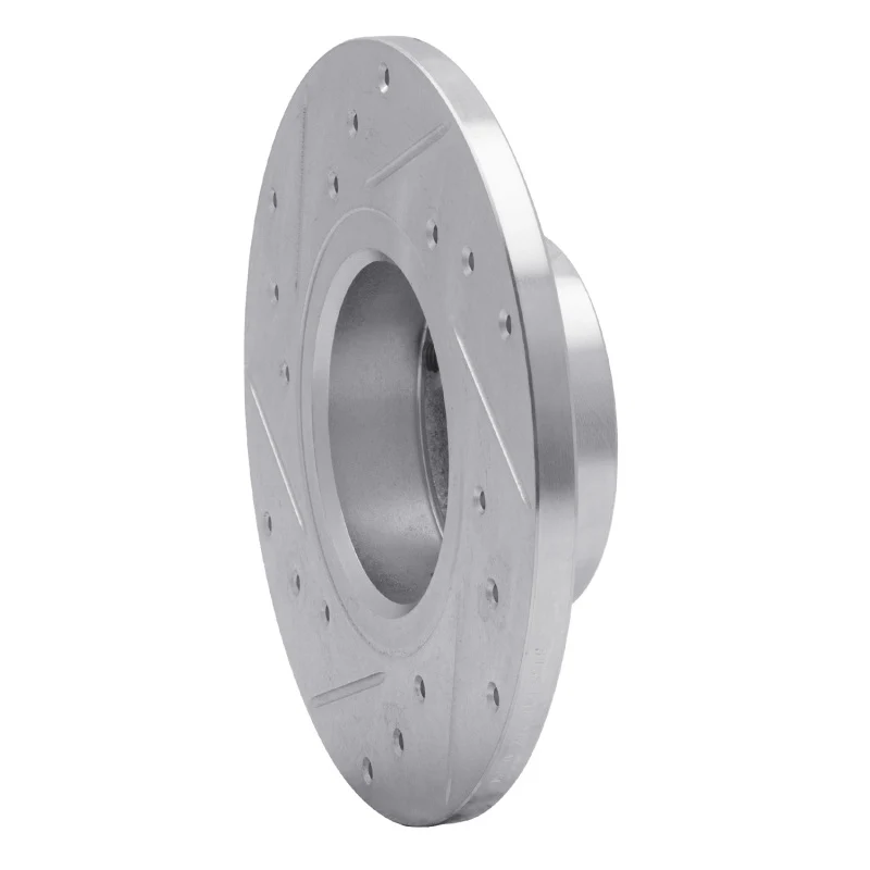 R1 80-83 Subaru GL Front Right Drilled & Slotted Silver Brake Rotor - Image 3
