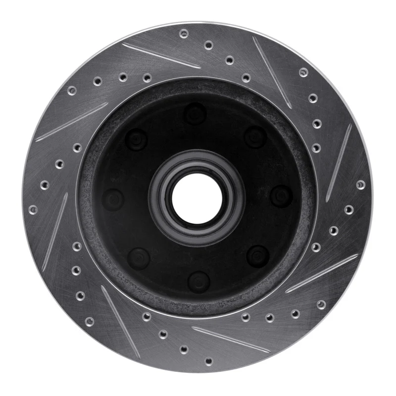 R1 80-85 Ford E-250 Econoline Front Left Drilled & Slotted Silver Brake Rotor - Image 3