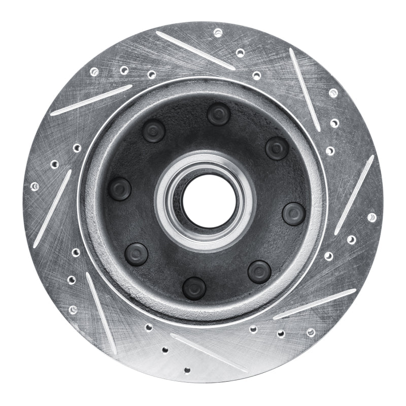 R1 80-85 Ford E-250 Econoline Front Left Drilled & Slotted Silver Brake Rotor - Image 4