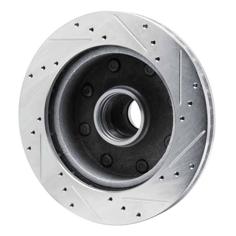 R1 80-85 Ford E-250 Econoline Front Left Drilled & Slotted Silver Brake Rotor - Image 5