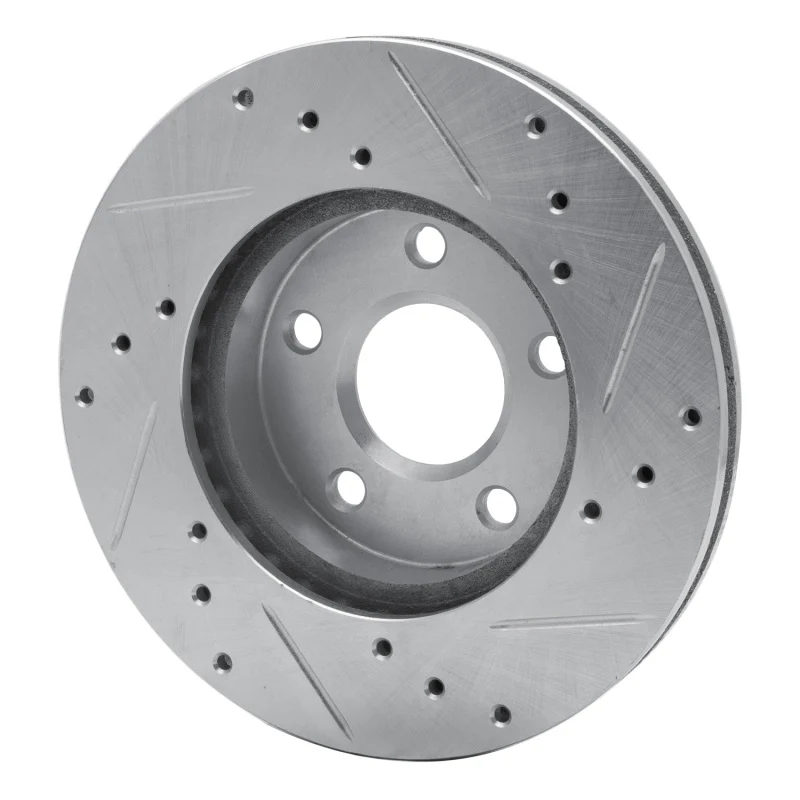 R1 80-89 Buick SKYLARK Front Left Drilled & Slotted Silver Brake Rotor - Image 5