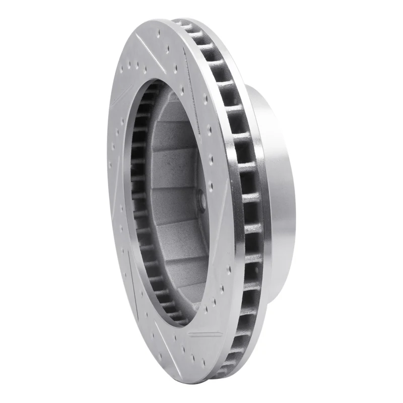 R1 80-94 Ford F-250 4WD (Excl Super Duty) Front Left Drilled & Slotted Silver Brake Rotor - Image 5