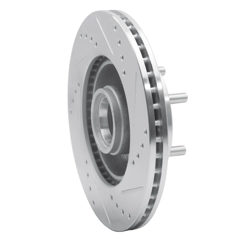 R1 82-87 Volvo 740 Front Left Drilled & Slotted Silver Brake Rotor - Image 4