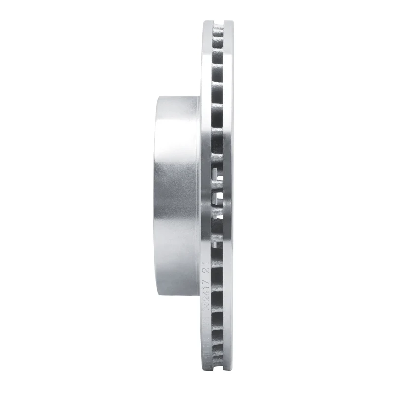 R1 82-90 Volvo 760 Series Front Left Drilled & Slotted Silver Brake Rotor - Image 3