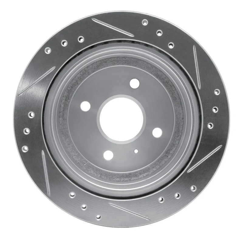 R1 83-89 Isuzu Impulse Rear Left Drilled & Slotted Silver Brake Rotor - Image 4