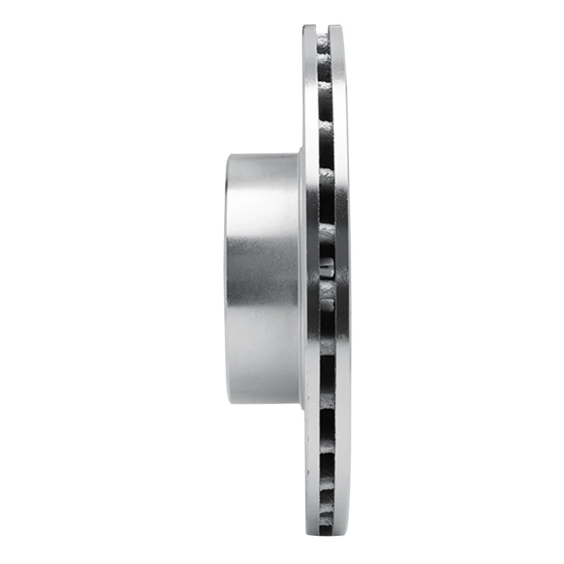 R1 83-89 Subaru STANDARD Front Left Drilled & Slotted Silver Brake Rotor - Image 3