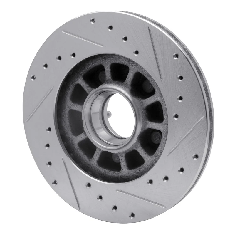 R1 83-92 Ford BRONCO II Front Left Drilled & Slotted Silver Brake Rotor - Image 4