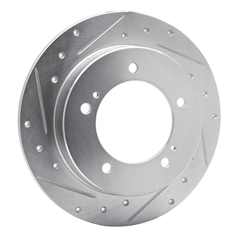 R1 83-98 Chevrolet Tracker Front Right Drilled & Slotted Silver Brake Rotor - Image 4