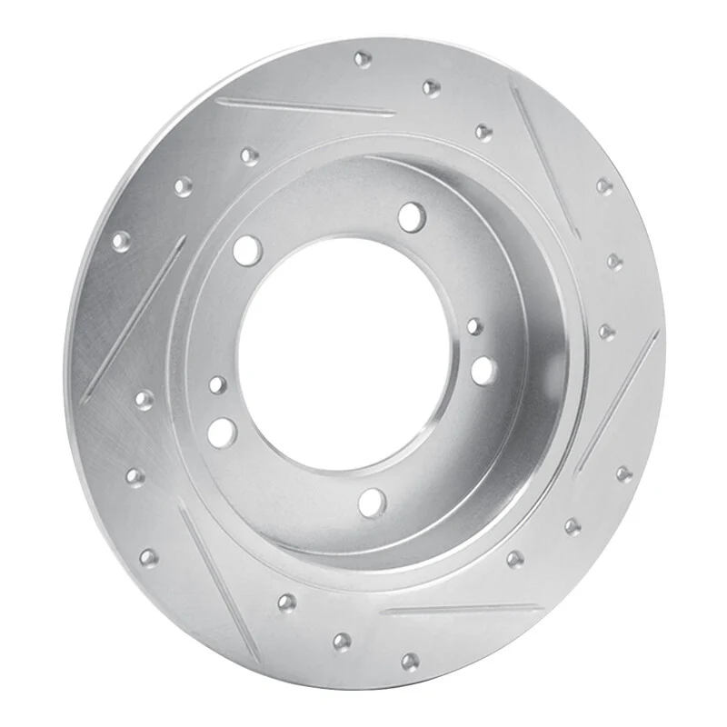 R1 83-98 Chevrolet Tracker Front Right Drilled & Slotted Silver Brake Rotor - Image 5