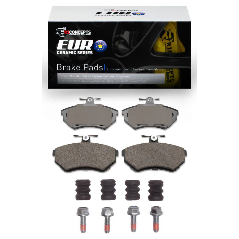 R1 84-02 Audi 4000 Quattro Front Euro Ceramic Pads & Hardware Kit