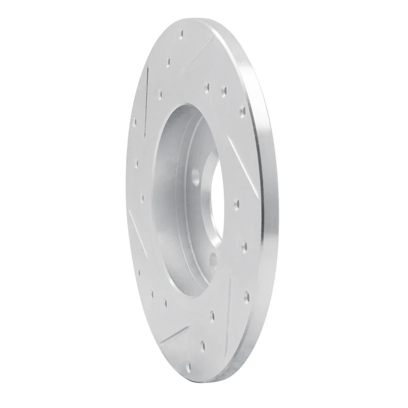 R1 84-85 BMW 318I Front Right Drilled & Slotted Silver Brake Rotor - Image 4