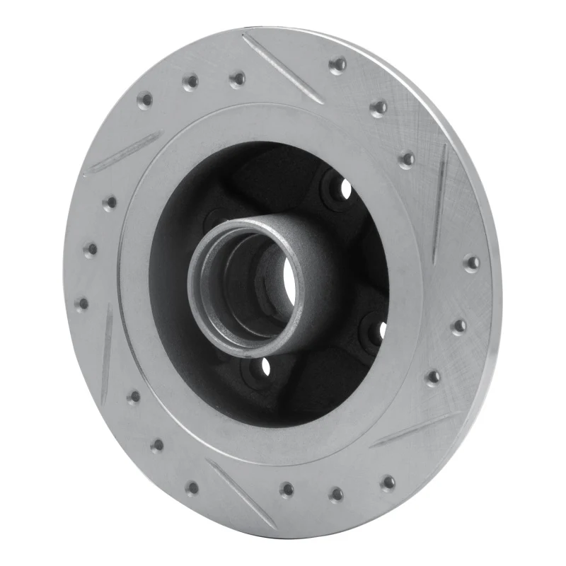 R1 84-87 Honda Prelude Rear Left Drilled & Slotted Silver Brake Rotor - Image 5