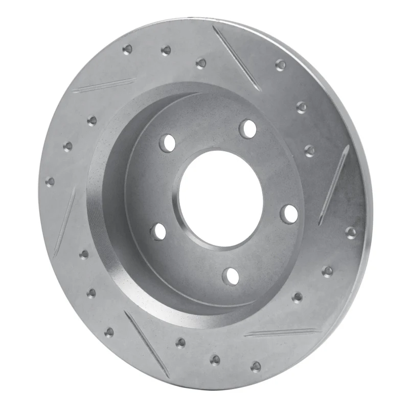 R1 84-88 Pontiac 6000 Rear Left Drilled & Slotted Silver Brake Rotor - Image 4