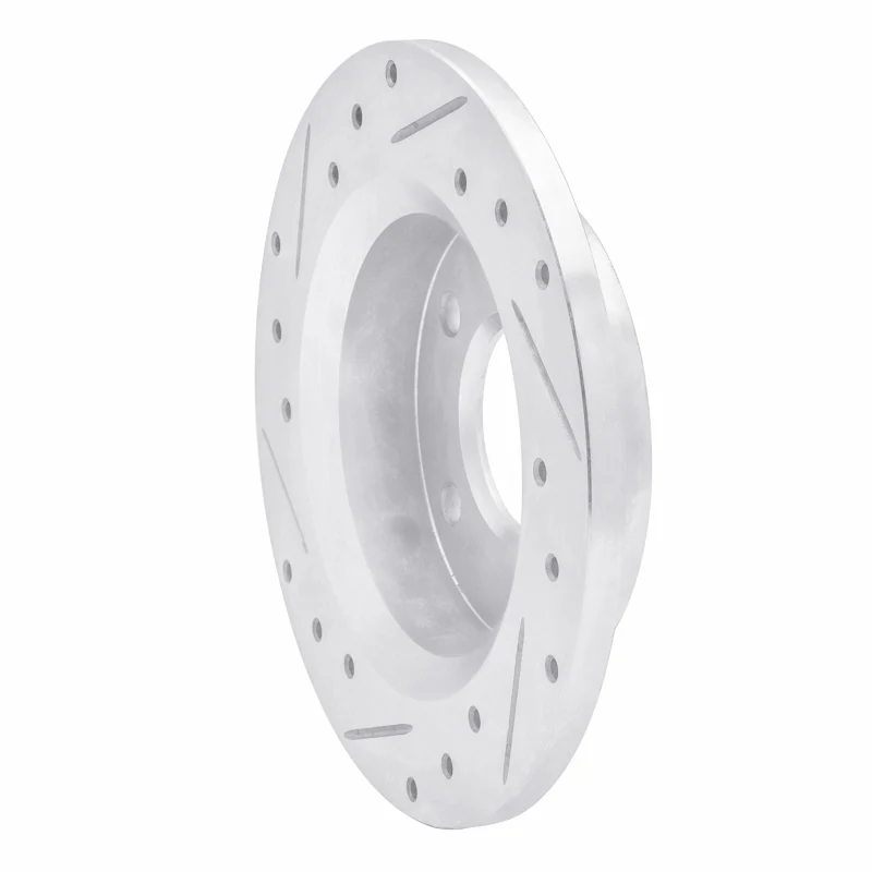 R1 84-88 Pontiac 6000 Rear Right Drilled & Slotted Silver Brake Rotor - Image 5
