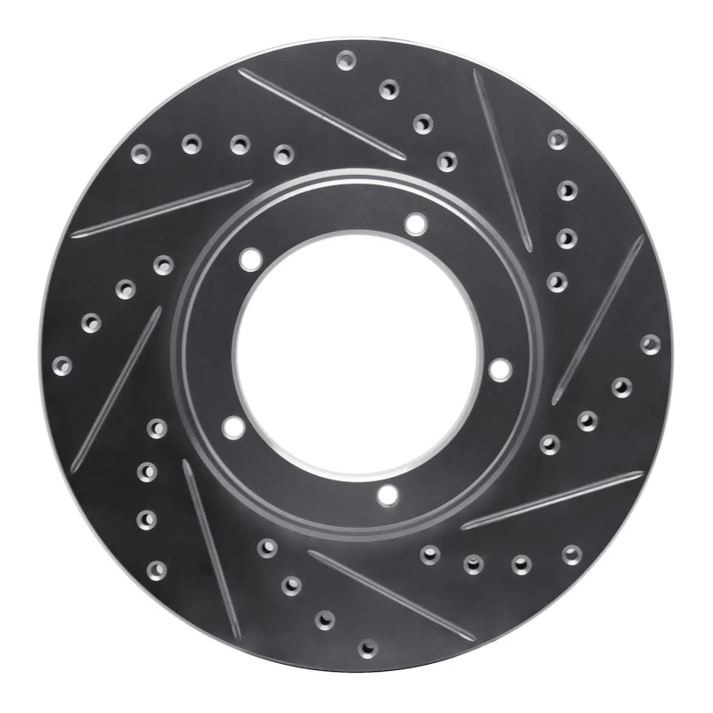 R1 84-89 Porsche 911 Front Right Drilled & Slotted Silver Brake Rotor