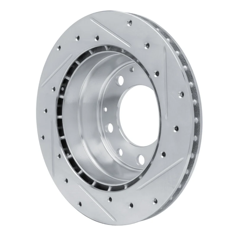 R1 84-89 Porsche 911 Rear Left Drilled & Slotted Silver Brake Rotor - Image 10
