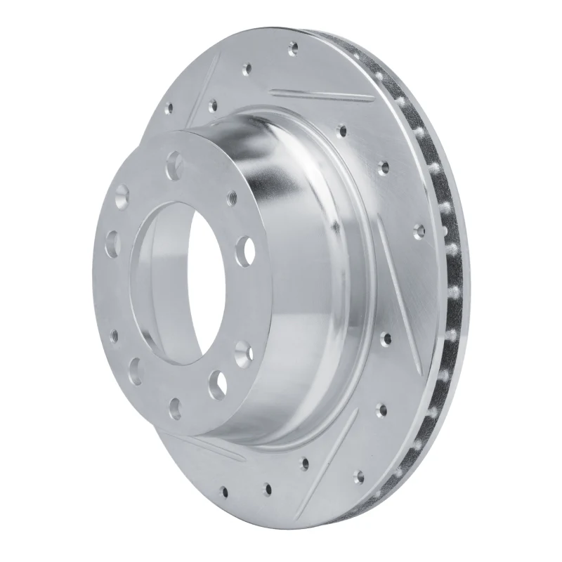 R1 84-89 Porsche 911 Rear Left Drilled & Slotted Silver Brake Rotor - Image 9