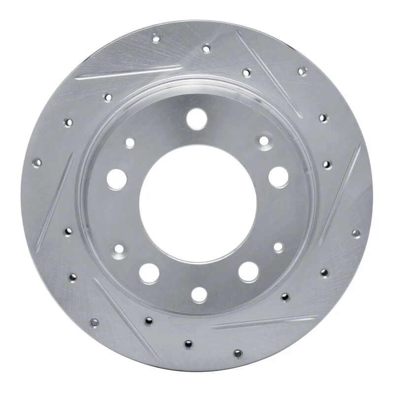 R1 84-89 Porsche 911 Rear Right Drilled & Slotted Silver Brake Rotor - Image 10