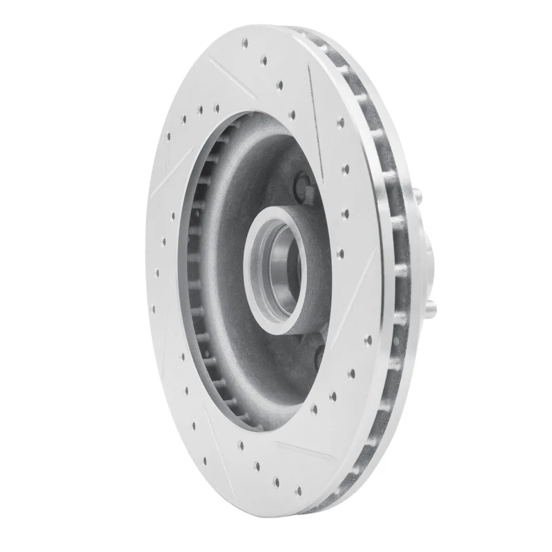 R1 85-92 Chevrolet Camaro Front Left Drilled & Slotted Silver Brake Rotor - Image 2